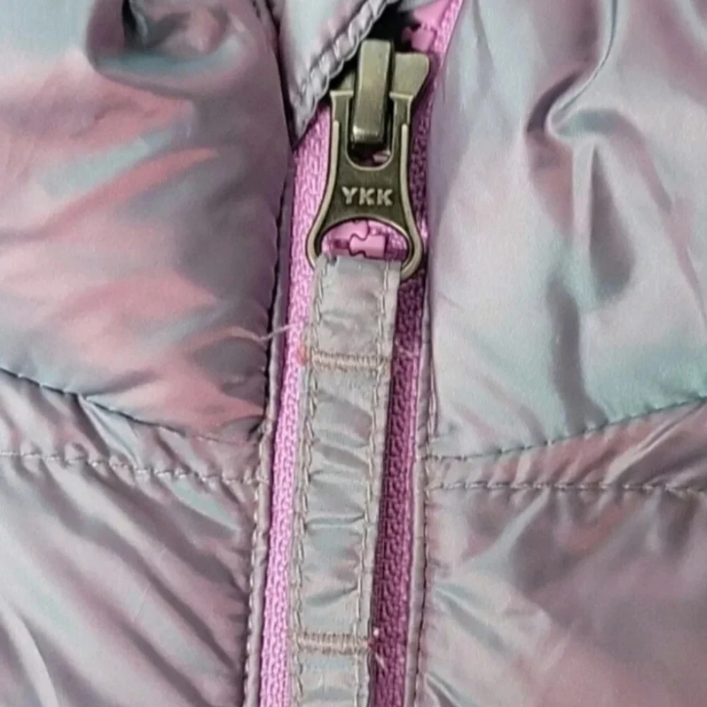 Lands End Sleeveless Puffer Jacket Girls Size Large (14-16) Full Front zip.